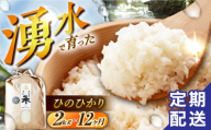 【令和6年度産】【12回定期便】 湧水米＜ひのひかり＞2kg×12回 お米 米 こめ お米 白米 精米 甘い 国産 2kg 定期便 東彼杵町/木場みのりの会 [BAV016]