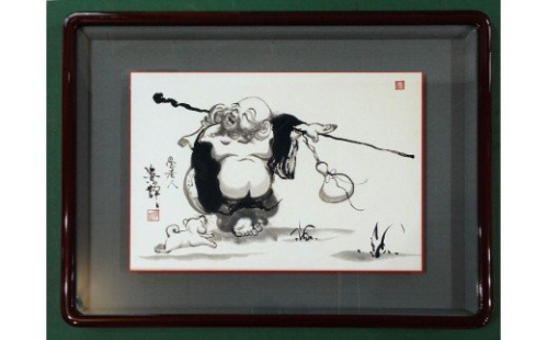 C-2 福々布袋圖(堂野夢酔／肉筆額) 143645 - 兵庫県たつの市