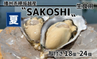 牡蠣 SAKOSHI 生食用 殻付き 18個～24個 牡蠣ナイフ付き [ 坂越かき プレミアム 生牡蠣 夏牡蠣 かき カキ 三倍体 ]