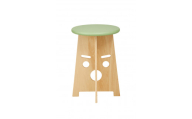 ふぇいす〈Face Stool〉　表情：おーちゃん　カラー：グリーン