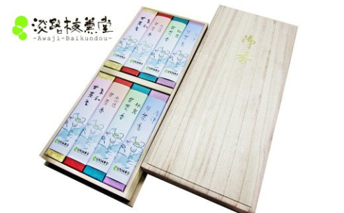 淡路梅薫堂の甘茶香(弐)桐箱入お線香(お香)　　[線香 お供え 人気 インセンス アロマ 墓参り 仏具] 144539 - 兵庫県淡路市