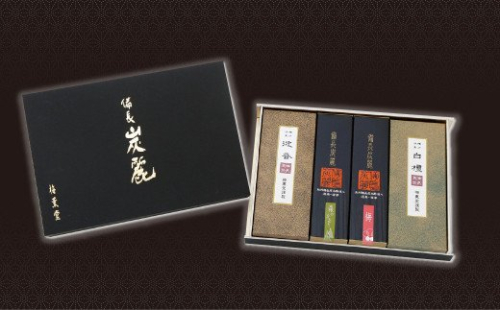 梅薫堂の消臭・清浄の香「備長炭麗」天然香料のお線香4種の香り詰合せ　　[線香 お供え お香 人気 インセンス アロマ 墓参り 仏具 線香] 144624 - 兵庫県淡路市
