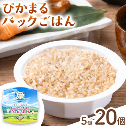 ぴかまる パックご飯 選べる 5個 10個 20個 パックごはん 米 パックライス 南阿蘇村産 一般社団法人南阿蘇村農業みらい公社《30日以内に出荷予定(土日祝を除く)》熊本県 南阿蘇村 送料無料 お米 米 ご飯 玄米 パック 1448181 - 熊本県南阿蘇村