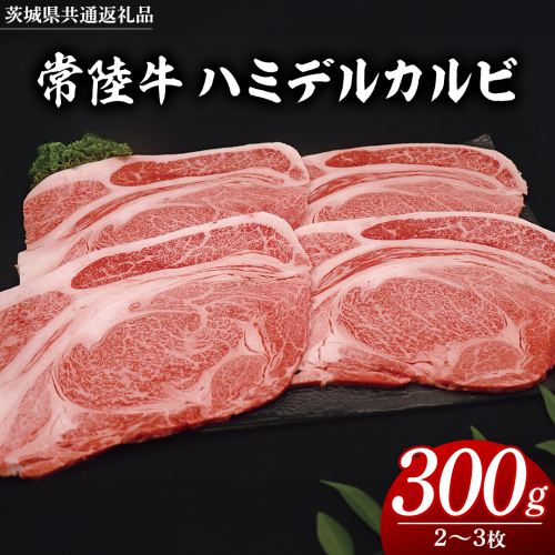 常陸牛 ハミデルカルビ 300g （ 2～ 3枚 ） (茨城県共通返礼品) 国産 焼き肉 カブリ ゲタ リブ芯 リブ巻 中落ちカルビ バーベキュー BBQ お肉 ブランド牛 黒毛和牛 和牛 国産黒毛和牛 国産牛 牛肉 1450092 - 茨城県牛久市