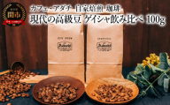 コーヒー豆 現代の高級豆 ゲイシャ飲み比べ １００g （約10杯分）×２種類 ～ カフェ・アダチ 自家焙煎 珈琲 コーヒー 豆 （粉にもできます） ドリンク 飲料 カフェアダチ