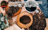 【定期便】 コーヒー豆 飲み比べ ＜１００g×１２ヶ月＞ コーヒー豆 １００g （約10杯分）×１２回 毎月異なるコーヒー豆をお届け ～ カフェ・アダチ 自家焙煎 珈琲 コーヒー 豆 （粉にもできます） ドリンク 飲料 カフェアダチ