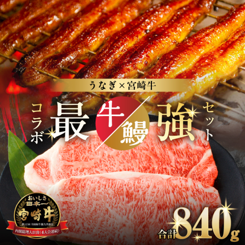 ≪数量限定≫うなぎ×宮崎牛 都農町最強セットA 肉 牛 牛肉 焼肉 国産_T030-071 1452530 - 宮崎県都農町