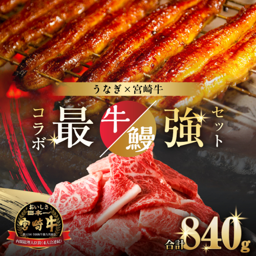 ≪数量限定≫うなぎ×宮崎牛 都農町最強セットC 肉 牛 牛肉 焼肉 国産_T030-073 1452533 - 宮崎県都農町