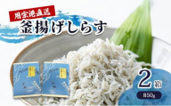 用宗港直送釜揚げしらす（850g×2箱） シラス 釜揚 釜揚げ 新鮮 冷蔵