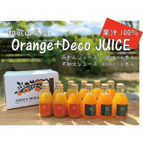 ジュース飲み比べセット 不知火ジュース みかんジュース 各6本 合計12本セット | 和歌山県　農家自慢　 1455526 - 和歌山県有田川町