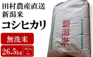 【新米先行予約】コシヒカリ 無洗米 26.5kg 田村農産のお米 令和6年産米[Y0090]