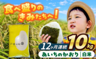 【12回定期便】 あいちのかおり　白米　10kg　お米　ご飯　愛西市／株式会社戸倉トラクター [AECS009]