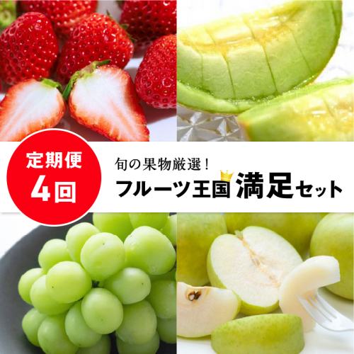 【先行予約／フルーツ定期便4回】旬の果物厳選！京丹後フルーツ王国満足セット（完熟イチゴ・メロン・完熟ブドウ＆シャインマスカット食べ比べ・二十世紀梨）（2026年2月中旬～発送）
 1456863 - 京都府京丹後市