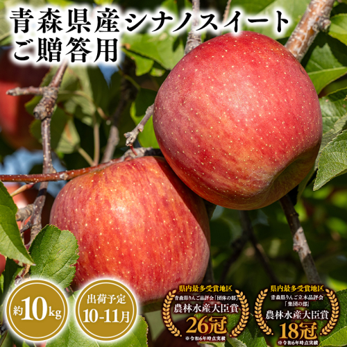 2025年産１０月・１１月発送　贈答用シナノスイート10ｋｇ　【そと川りんご園・１０月・１１月・青森県産・平川市・りんご・シナノスイート・10ｋｇ・贈答用】 1457035 - 青森県平川市
