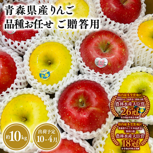 2025年産品種お任せ　贈答用　旬のりんご詰め合わせ10kg 1457083 - 青森県平川市