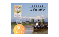 米 【先行予約】令和6年 新米 新潟上越産 みずほの輝き 定期便 【6ヶ月連続お届け】5kg×6回 30kg  新潟 新潟県 限定