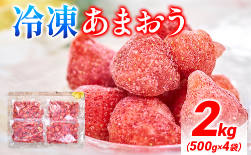 福岡産 冷凍あまおう 2kg(500g×4袋) あまおう イチゴ いちご スイーツ 果物 フルーツ 送料無料 冷凍フルーツ ジャム 苺 ケーキ スムージー いちご飴 かき氷 フルーツ大福 クリスマス 大木町産 南国フルーツ CO027 1457890 - 福岡県大木町