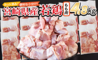 ＜宮崎県産若鶏切身 もも肉 4.8kg（300g×16袋）＞ 翌月末迄に順次出荷 【 からあげ 唐揚げ カレー シチュー BBQ 煮物 チキン南蛮 小分け おかず おつまみ お弁当 惣菜 時短 炒め物 簡単料理 】