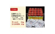 【12月中旬発送】江刺りんご「サンふじ」5kgと江刺金札米　ひとめぼれ4kgセット