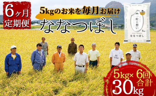【令和3年産米】北海道壮瞥産　ななつぼし　計30kg（5kg×6ヶ月定期配送）