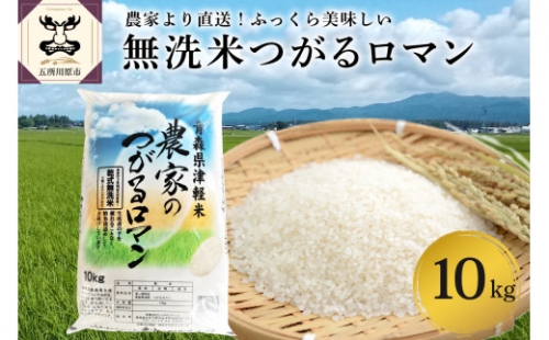 無洗米 10kg 青森県産 つがるロマン （精米）