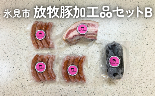 放牧豚 加工品セットB 富山県 氷見市 ポーク 肉 ウインナー ソーセージ ベーコン ボローニャ 1462304 - 富山県氷見市