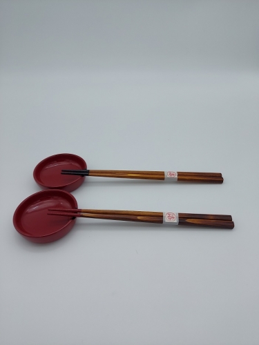 箸置付豆皿と箸セット[H5703] 146299 - 秋田県湯沢市