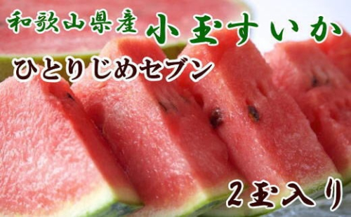 【産地直送】和歌山産小玉すいか「ひとりじめ7(セブン)」2玉入り　3.5kg以上★2025年６月下旬頃より順次発送【TM171】 1464048 - 和歌山県那智勝浦町