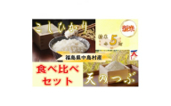 ＜令和6年産新米/先行予約＞＜食べ比べ＞中島村産『コシヒカリ』『天のつぶ』(精米) 各5kg【1542555】