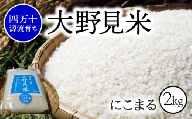 〈 新米予約 〉【 四万十源流 育ち 】特別栽培 大野見米 にこまる 2kg ( 白米 ) ご飯 米 お米 にこまる 四万十