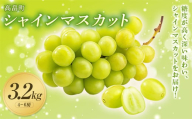 《先行予約》2024年 山形県 高畠町産 シャインマスカット 3.2kg( 4～6房) 2024年10月中旬から順次発送 ぶどう ブドウ 葡萄 マスカット 大粒 種なし 高級 くだもの 果物 フルーツ 秋果実 産地直送 農家直送 数量限定 F20B-855