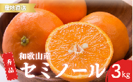 【先行予約】秀品 セミノール 和歌山 有田 S～2Lサイズ 大きさお任せ 3kg【4月下旬～5月下旬頃に順次発送予定】/ みかん フルーツ 果物 くだもの 蜜柑 柑橘【ktn024】