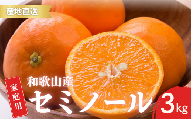 【先行予約】ご家庭用 セミノール  和歌山 有田  S～2Lサイズ 大きさお任せ 3kg【4月下旬～5月下旬頃に順次発送】/ みかん フルーツ 果物 くだもの 蜜柑 柑橘【ktn025】