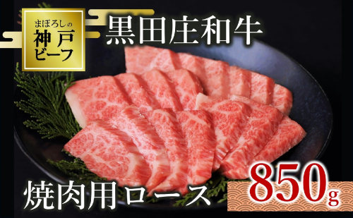 【神戸ビーフ素牛】特選 黒田庄和牛（焼肉用ロース、850g）(50-4) 肉 お肉 牛肉 焼肉 焼き肉 赤身 モモ肉 BBQ 便利 神戸ビーフ 神戸牛 黒田庄和牛 高級黒毛和牛 1472544 - 兵庫県西脇市