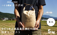 減農薬有機肥料栽培 新潟県産 従来コシヒカリ 玄米 5kg 令和6年産米 [小さな農家ささげ米]