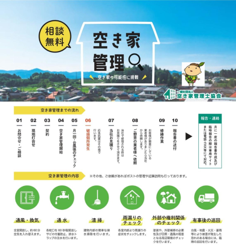 綾町内限り！空き家管理サービス　【6か月】_A0097-002 1476139 - 宮崎県綾町