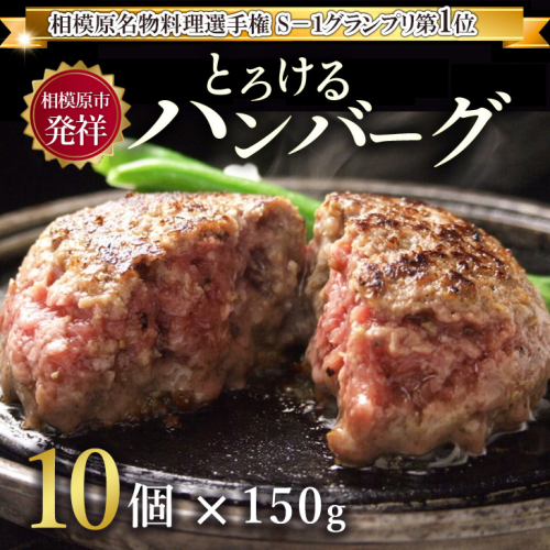 とろけるハンバーグ10個セット ｜ 国産牛100％ 黒毛和牛 冷凍 1476854 - 神奈川県相模原市