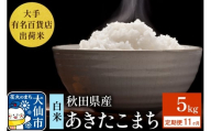 《定期便11ヶ月》5kg（5kg×1袋）大手有名百貨店出荷米 あきたこまち【白米】令和7年産 米 お米