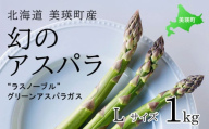 【2025年産！】北海道 美瑛町幻のアスパラ 本山農場のラスノーブル（グリーンアスパラ）Lサイズ1kg  | グリーン アスパラガス アスパラ あすぱら あすぱらがす 採れたて 新鮮 旬 産地直送 野菜 [012-162]