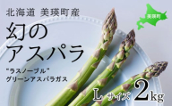 【2025年産！】北海道 美瑛町幻のアスパラ 本山農場のラスノーブル（グリーンアスパラ）Lサイズ 2kg  | グリーン アスパラガス アスパラ あすぱら あすぱらがす 採れたて 新鮮 旬 産地直送 野菜[018-47]