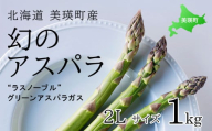 【2025年産！】北海道 美瑛町幻のアスパラ 本山農場のラスノーブル（グリーンアスパラ）2Lサイズ 1kg  | グリーン アスパラガス アスパラ あすぱら あすぱらがす 採れたて 新鮮 旬 産地直送 野菜[014-68]