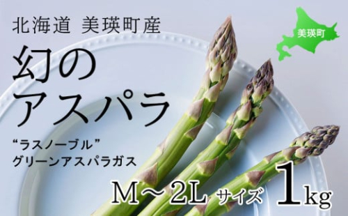 【令和8年産先行予約】  幻のアスパラ M～2Lサイズ 1kg ラスノーブル <令和8年産 > 北海道 美瑛町 本山農場 グリーンアスパラ  | グリーン アスパラガス アスパラ あすぱら あすぱらがす 採れたて 新鮮 旬 産地直送 野菜[014-95]