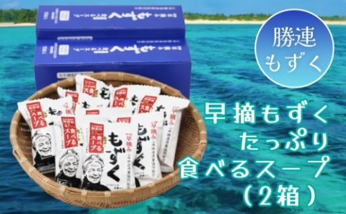 新鮮早摘みもずくたっぷり食べるスープ(2箱) 147897 - 沖縄県うるま市