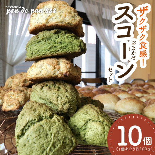 【ザクザクスコーン】ベーグル専門店pan de pan 888のおまかせスコーンセット（10個入り）［144P02］ 1479779 - 愛知県小牧市