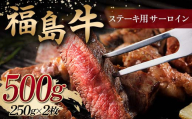 ＜福島牛＞ ステーキ用 サーロイン 500g (250g×2枚) 牛肉 黒毛和牛 国産 和牛 F6Q-101