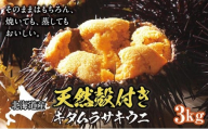 【北海道産】天然殻付きキタムラサキウニ 3kg(2025年6月以降順次発送)  MATB013