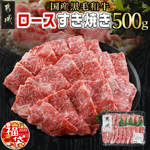 【福袋★2025】【黒毛和牛】ロースすき焼き用500g_AO-I901-F2025 1486597 - 宮崎県都城市