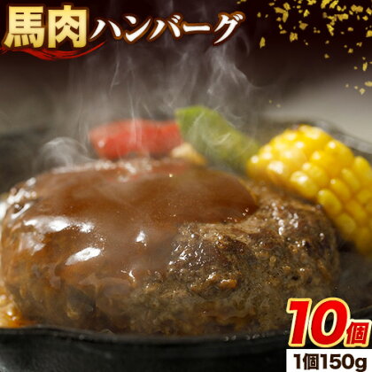 馬肉 ハンバーグ 150g × 10個 桜屋《30日以内に出荷予定(土日祝除く)》 熊本県 南阿蘇村 送料無料 肉 馬肉 ハンバーグ 惣菜 小分け 1488084 - 熊本県南阿蘇村