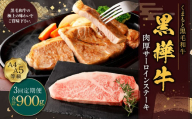 【定期便】黒樺牛 【3回定期便】肉厚サーロインステーキ 約300g 合計約900g お肉 肉 牛肉 ブランド黒毛和牛 和牛 黒毛和牛 ブランド牛 サーロイン ステーキ ロースステーキ 冷凍 国産 九州産 冷凍