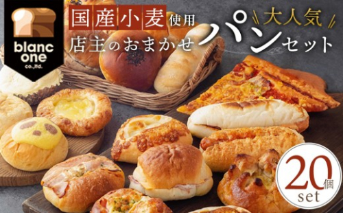 【ブランワン】TVで紹介！百名店のお店 店主おまかせパン20個セット［ 京都 人気ベーカリー おまかせパン 国産小麦使用 人気 おすすめ パン 冷凍 お取り寄せ 通販 送料無料 ふるさと納税 ］